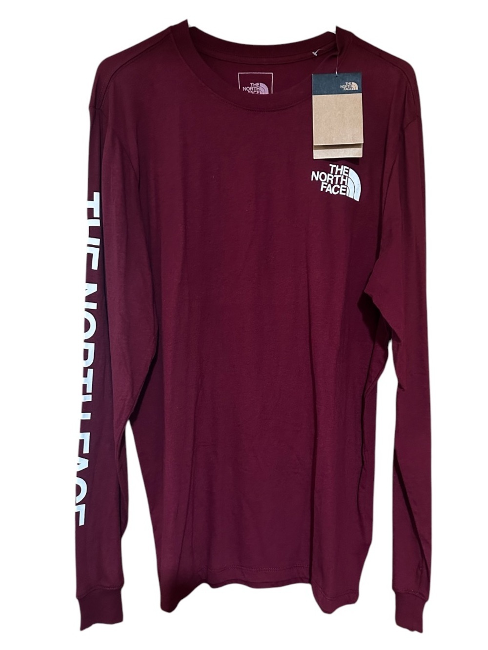 The North Face Men's Long Sleeve Logo Tee - Wine